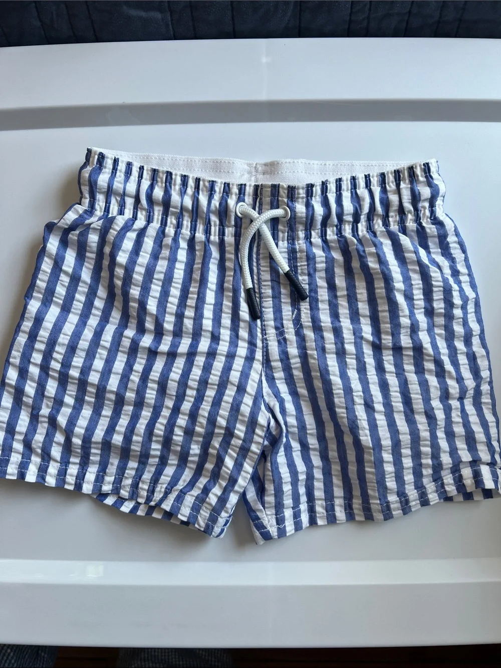 Cat and Jack Blue and White Stripe Swim Trunks 3T New Without Tags
